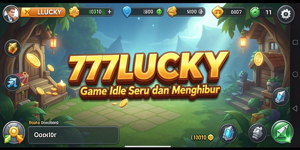 Screenshot gameplay 777LUCKY menampilkan momen seru dalam permainan Idle.