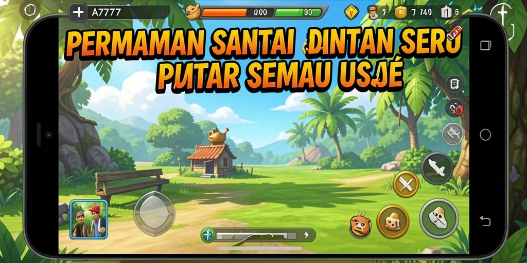 Tampilan gameplay santai yang menghibur di A7777.
