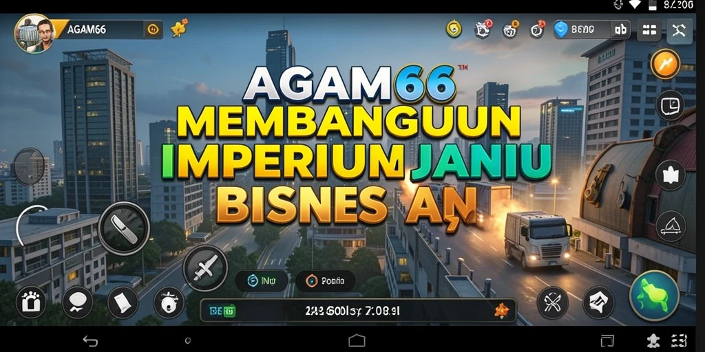 Tampilan gameplay AGAM66 dengan aksi manajemen bisnis yang seru.