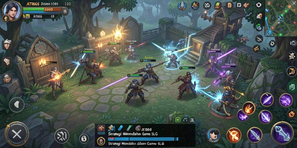 Tangkapan layar menampilkan aksi mendebarkan dalam gameplay SLG AT866.