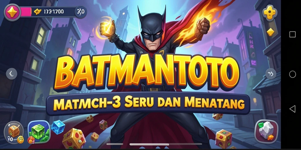 Tampilan gameplay seru BATMANTOTO dengan simbol berwarna-warni.