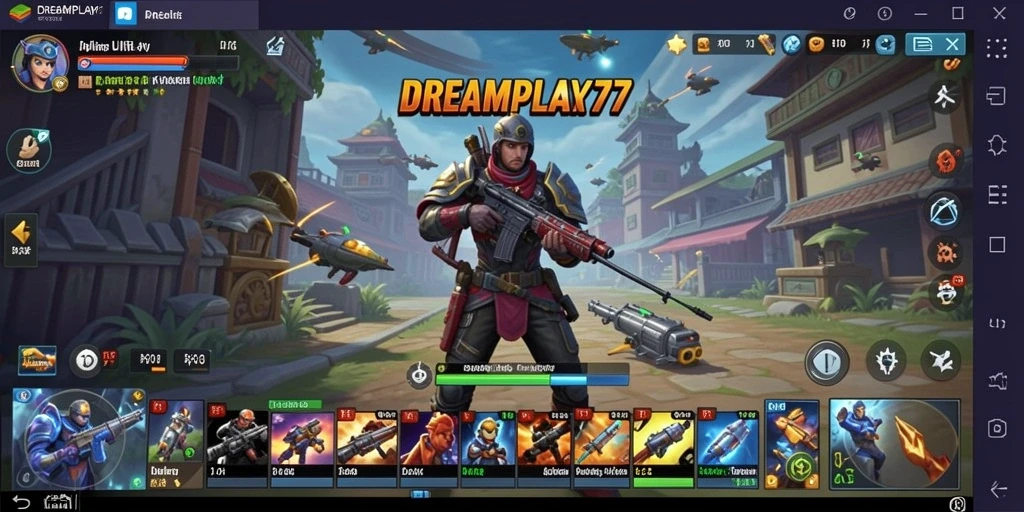 Tampilan antarmuka intuitif dari DREAMPLAY77 yang memudahkan pengguna.