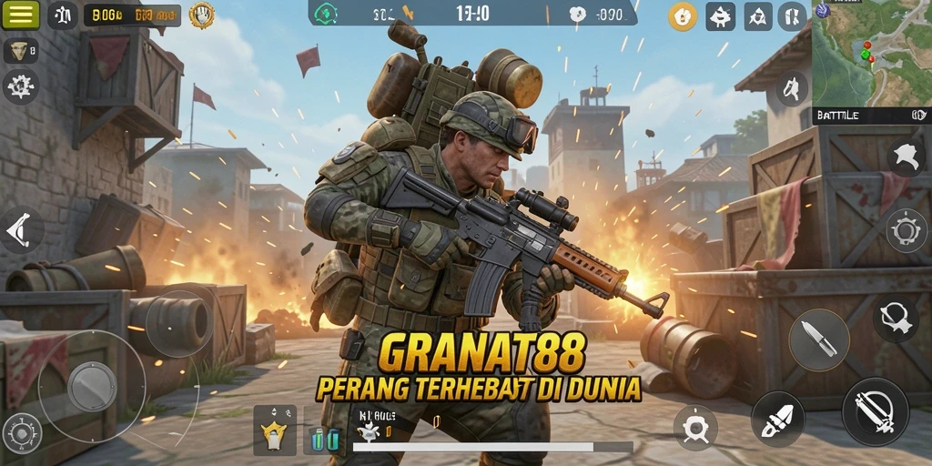 Gameplay epik GRANAT88 dalam pertarungan Battle Royale.