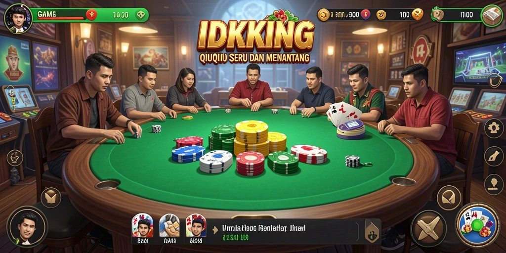 Tampilan gameplay seru di IDRKING dengan QiuQiu.