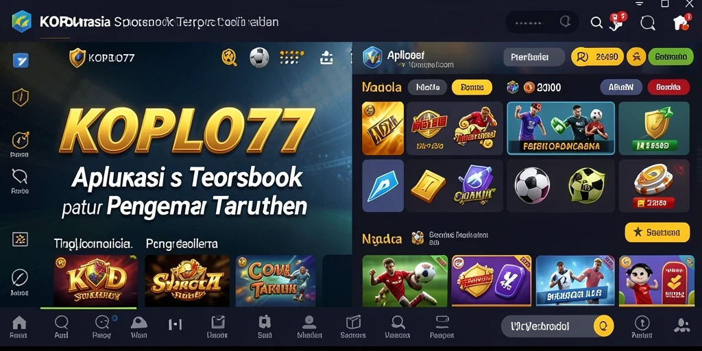 Tampilan utama aplikasi KOPLO77 dengan fitur taruhan olahraga yang lengkap.