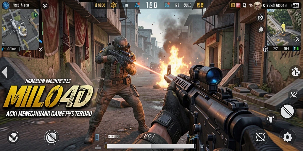 Tampilan gameplay menegangkan di MILO4D dengan aksi intens.