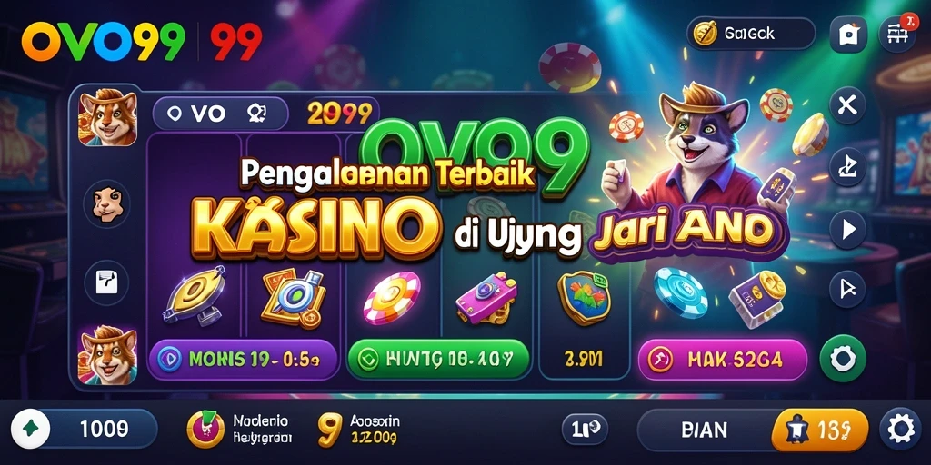 Screenshot OVO99 menampilkan antarmuka permainan kasino yang menarik dan memukau.