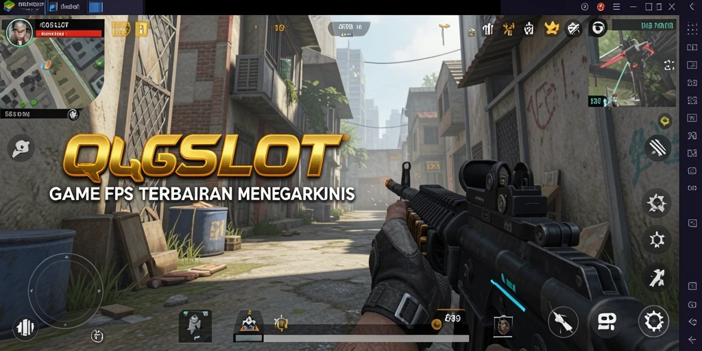 Screenshot dari gameplay QQSLOT, menunjukkan aksi pertempuran yang intens.