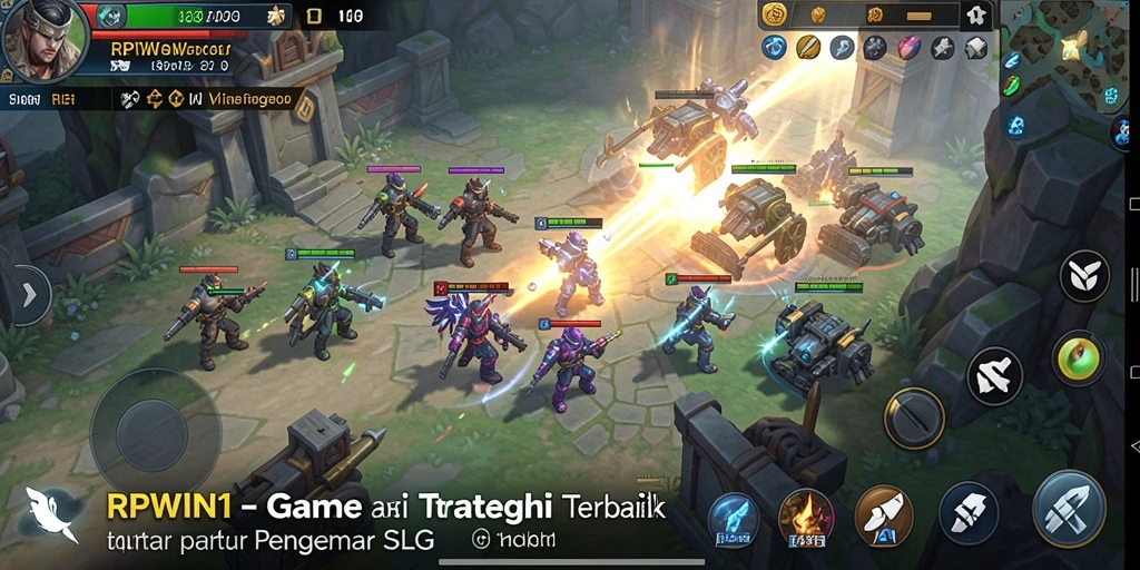 Screenshot RPWIN1 menampilkan aksi strategi intens dan grafik yang memukau.