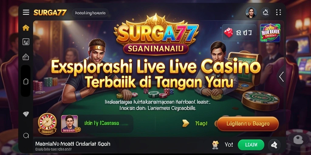 Tampilan gameplay SURGA77 dengan dealer langsung yang memukau.