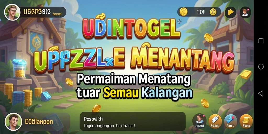 Screenshot gameplay UDINTOGEL yang menampilkan suasana puzzle seru.